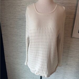 Liz Claiborne Textured Cream Sweater. Sz XL.